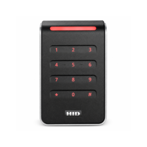 HID Global 40KNKS-00-000000 Signo Access Control Keypad Multi-Tech Standard-Profile (SEOS / iClASS SE / iClASS SR / iClASS / MIfae Desfire EV1/EV2 (SIO) / Mifare Classic / HID Prox / Indala / EM Prox) Reader - Weatherproof - & Tamper-proof - Black Bezel - Integred Keypad - Secure Mobile ID via NFC / Bluetooth - Supports OSDP (Open Supervised Device Protocol)