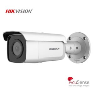 Hikvision DS-2CD2686G2T-IZS AcuSense H265 8MP PoE IP EXIR (60m) Low-Light 120dB True-WDR IP67-Rated Weatherproof Bullet Camera with 2.8~12mm Motorized Zoom Lens - Alarm & Audio Inputs / Outputs