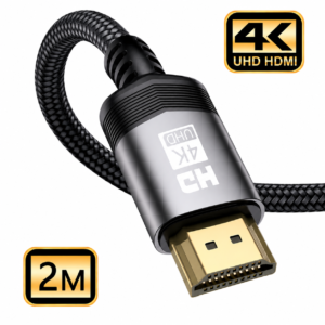 iSecure ICL-HDMI4K2MCABLE 2M Length 4K UHD Type A HDMI Cable with Noise-Shielding Outer Cover - 4K Resolution Support