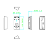 Hikvision DS-KAB323-W1 Surface-Mount Tilt Bracket For DS-K1T323 series, DS-K1T344 series, and DS-K1T510 series Device Wall Mounting - 30 Degrees Tilt