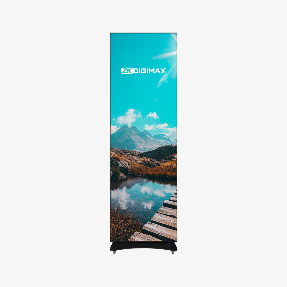 ZKDigimax DG01-A6P18_A200 Floor-Standing Digital Signage LED Poster Cabinet - 1.8mm Pixel Pitch - 800 cd/m2 Brightness - 1920mm x 640mm Size - WiFi - Content Management by USB, WiFi & Cloud - Includes A200 LED Controller