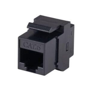 Dynamix A-RJ45-C6N CAT6 Rated RJ45 8C Joiner /Coupler -2-Way (2x RJ45 Sockets) - Black Colour