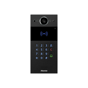 Akuvox R25K PoE IP IR H264 Outdoor Video Intercom Unit with Integrated Keypad - 4MP 150° Wide-Angle Camera - Complies with SIP & ONVIF - IP65 Rated - Built-in Mifare & EM Card-Reader – NFC – Dual Relay Output – Supports RS485 & Wiegand - Two-Lock Control