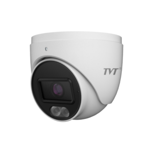 TVT TVT-D28C-POE-6MP-AI H265 AI (Artificial Intelligence) 6MP PoE IP Smart-Hybrid-Light (30m IR +30m White-Light) Full-Colour 120dB True-WDR Weatherproof Eyeball Network Camera with 2.8mm Fixed Lens - Built-in Audio Mic