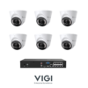 TP-Link VIGI InSight VIGIPROAIO8MPIPCCTVKIT4 - Includes 1 * VIGI NVR1008H-8MP (Without HDD) + 6 * VIGI InSight S485 4K 8MP Active-Deterrence AI Smart-Dual-Light Turret Cameras with 2-Way Audio