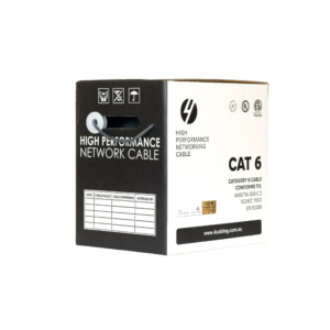 4Cabling SLD.C6UTP.GREY.R 305m CAT6 Grey UTP SOLID Cable Roll, 550MHz, 23AWG x 4P, PVC CM UL Rated Jacket. Supplied on Plastic Reel in Box