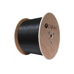 4Cabling SLD.C6UTP.UV.BLACK Outdoor-Rated UV-Stabilized 305m Black CAT6 On A Wooden Reel - 23AWG