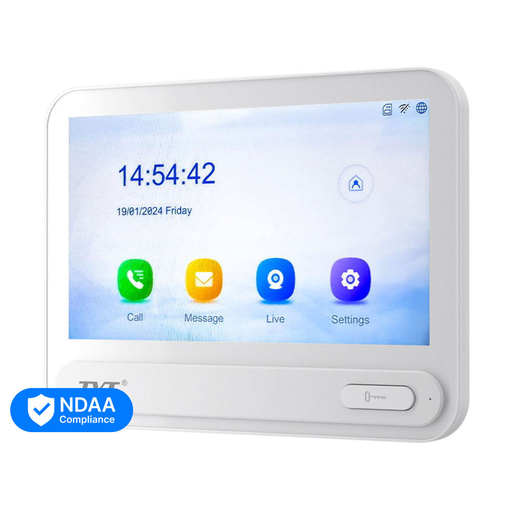 TVT TD-E2137-PE/TP/WF WiFi PoE IP 7" (&-Inch) IPS Touchscreen Indoor Video Intercom Monitor - Supports 2.4GHz WiFi