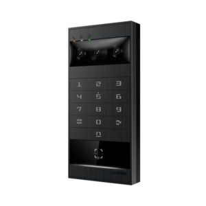 Hikvision DS-KV8114T-KWQE1 Wireless (WiFi 6) PoE IP Video Intercom Outdoor Station - 4MP 180° Wide Angle Camera - Built-in Mifare Card Reader + Touch Keypad + Bluetooth + QR-Code Reader - Can Work Standalone - Two-Lock Control
