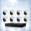 HiLook HL6MPIPCCTVKIT5 6MP IP CCTV Kit with -> 1 * NVR-216MH-K/16P NVR (Without HDD) + 8 * IPC-T361H-MU-2.8MM 6MP IP Turret Cameras - Works With Hik-connect App