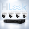 HiLook HL8MPIPCCTVKIT2 4K 8MP IP CCTV Kit with -> 1 * NVR-104MH-K/4P AI NVR (Without HDD) + 4 * IPC-T381H-MU-2.8MM 4K 8MP IP Turret Cameras - Works With Hik-connect App