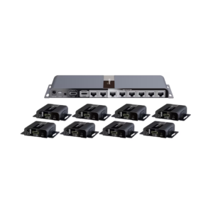 Lenkeng LKV718PRO 1-In-8-Out 1080P HDMI Extender Splitter Kit - Includes 1 * Transmitter + 8 * Receivers - Compatible with CAT6/6A/7 Cables - Up To 40m Distance