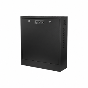 Datatek SECCAB-BK Dual-Lock Security Cabinet with 5 Outlet PDU & 2x Cooling Fans - Supports up to 24 Inch Monitor & 2RU Equipment - Weight Cap up to 30Kgs, PDU Included, 2x Keys Included - Wall Mount - Black Colour