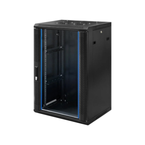 ZKTeco ZK-R22U-6622S Floor-Standing 22RU Network / Data Cabinet - Lockable Front Glass Door - Lockable Rear Mesh Door - Includes 1 * Cooling Fan + 1 * 19" Tray/Shelf - Dimensions: 600*600*1200 mm